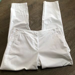 J. JILL Live-In White Chino Pants / Crops 8 Tall
